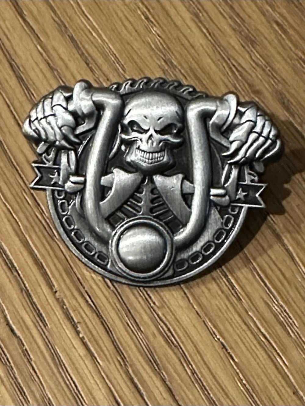 Silver Skull Emblem Lapel Pin - Men Accessories